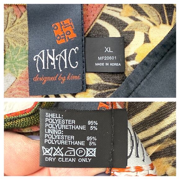 Anac Mesh Overlay Top Women's XL Fall Colorway Asian-Inspired Artistic Artsy Y2K - Picture 6 of 7